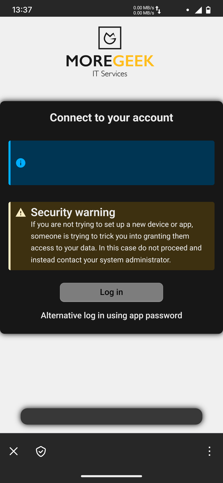 Nextcloud: Connect to your account