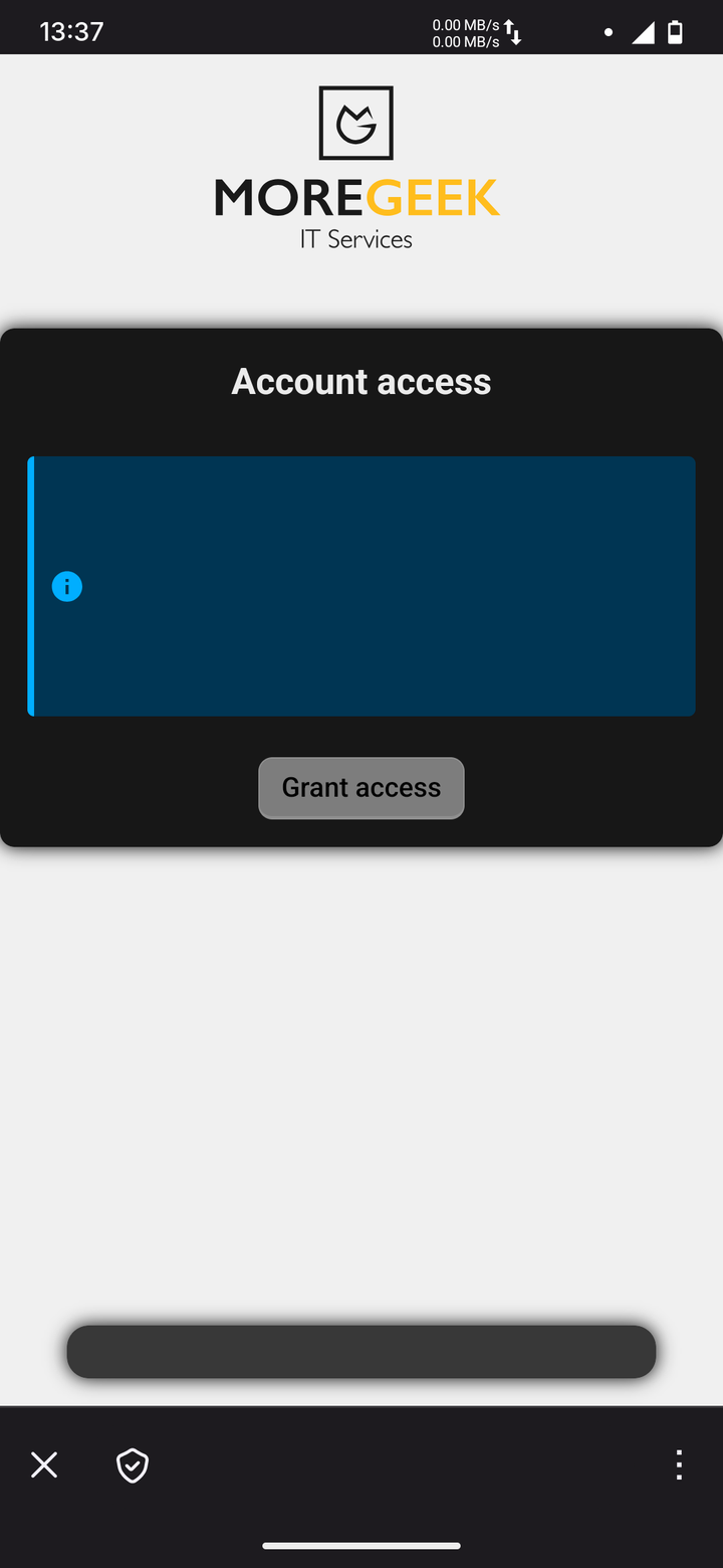 Nextcloud: Account access – Grant access
